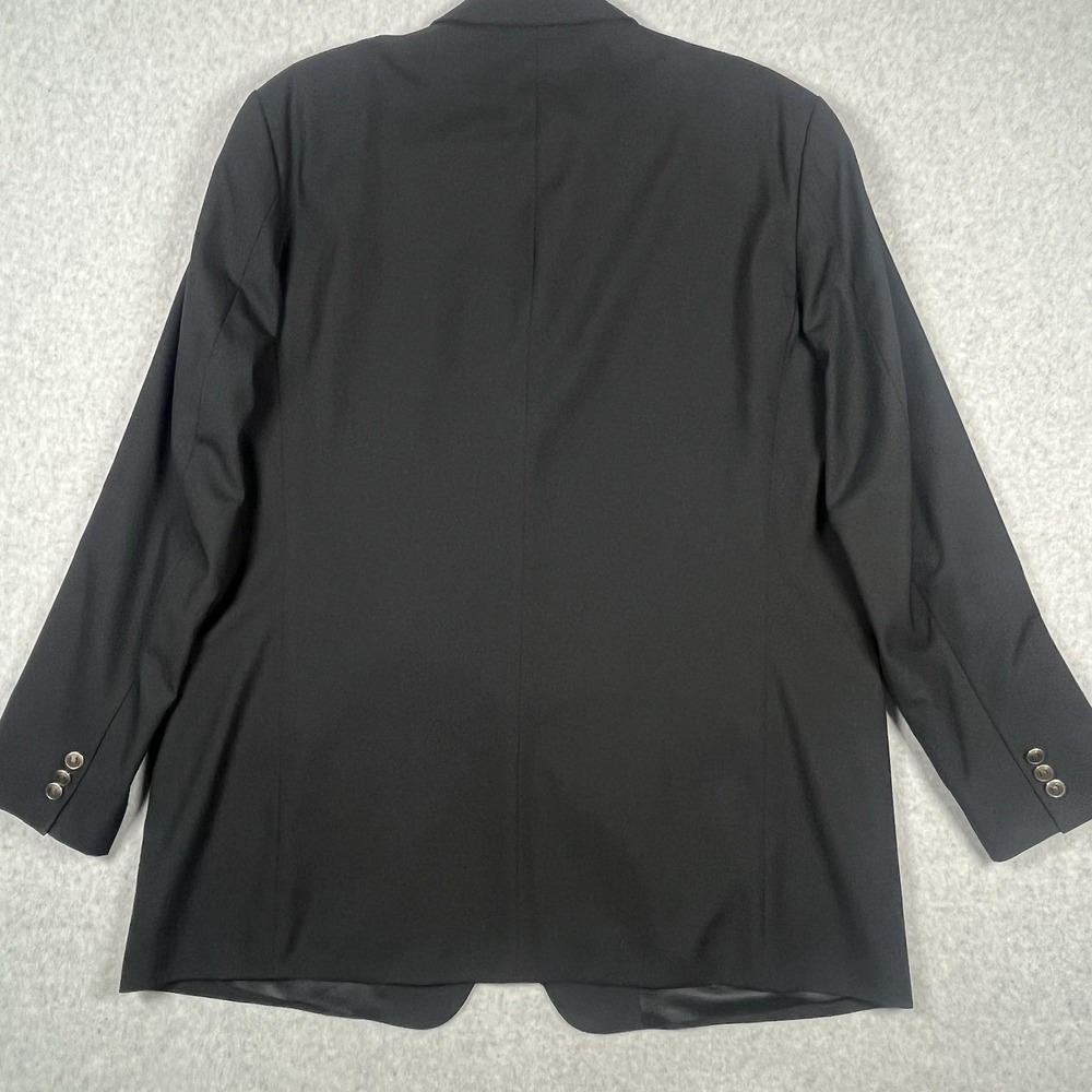 Alan Flusser Men's 3 Silver‎ Gold Metal Button Sport Coat Blazer 46L Black - Picture 6 of 10